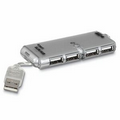 4 Port USB 2.0 Hub (3.56"x1.50"x0.48")